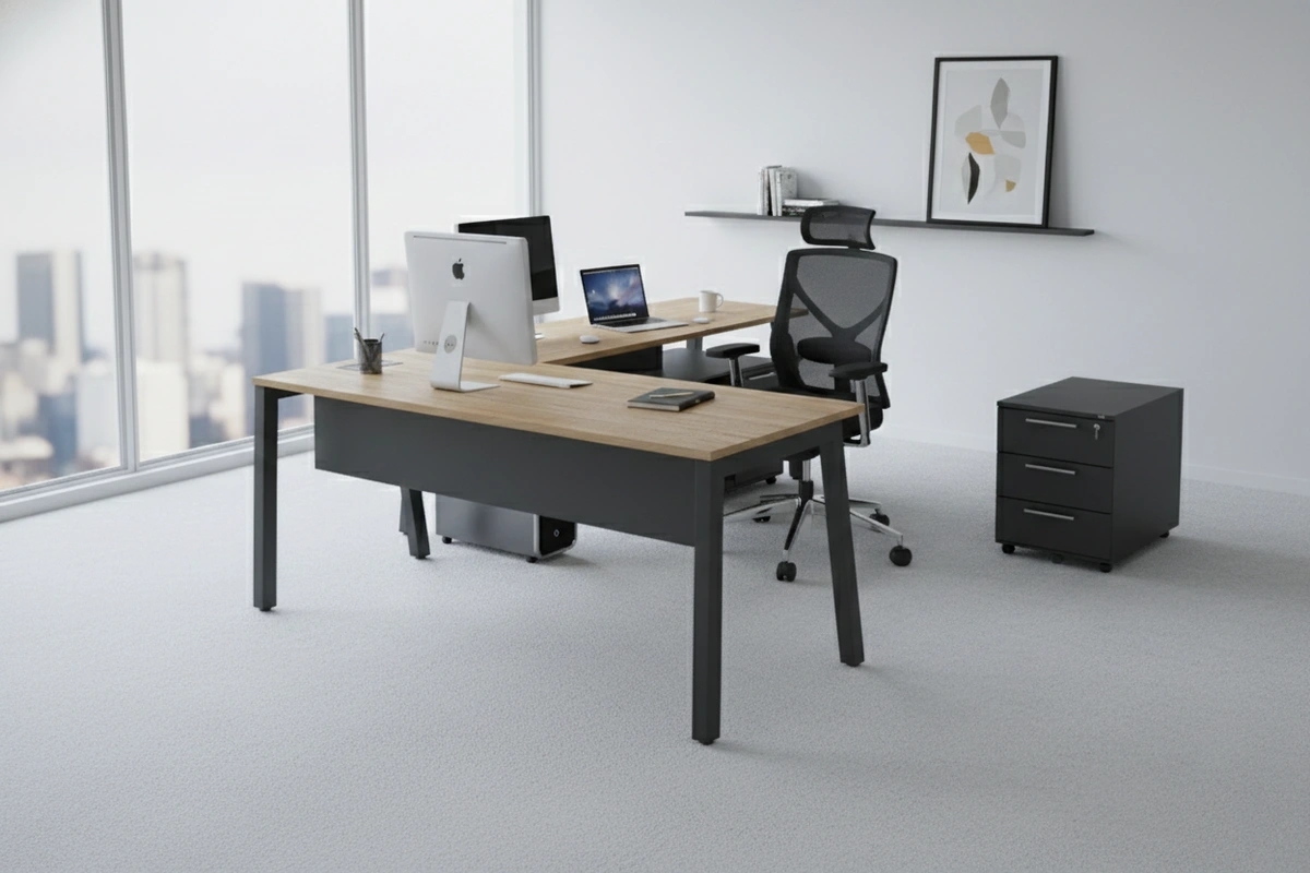 Mesa em L | Pé Angular