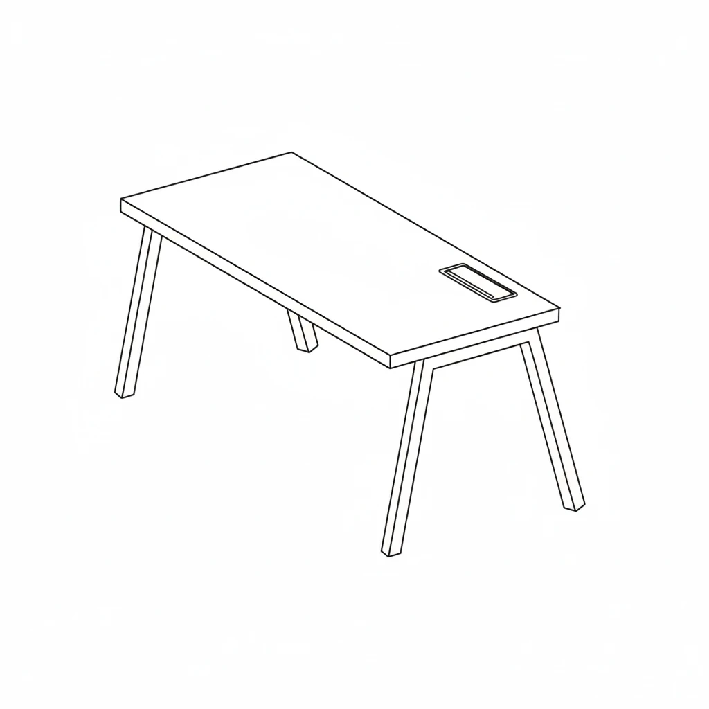 Mesa Reta | Pé Angular