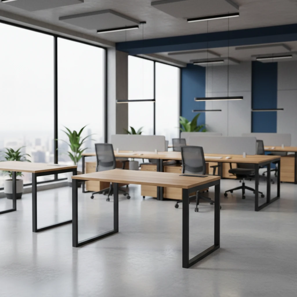 Mesa Reta | Pé Requadro