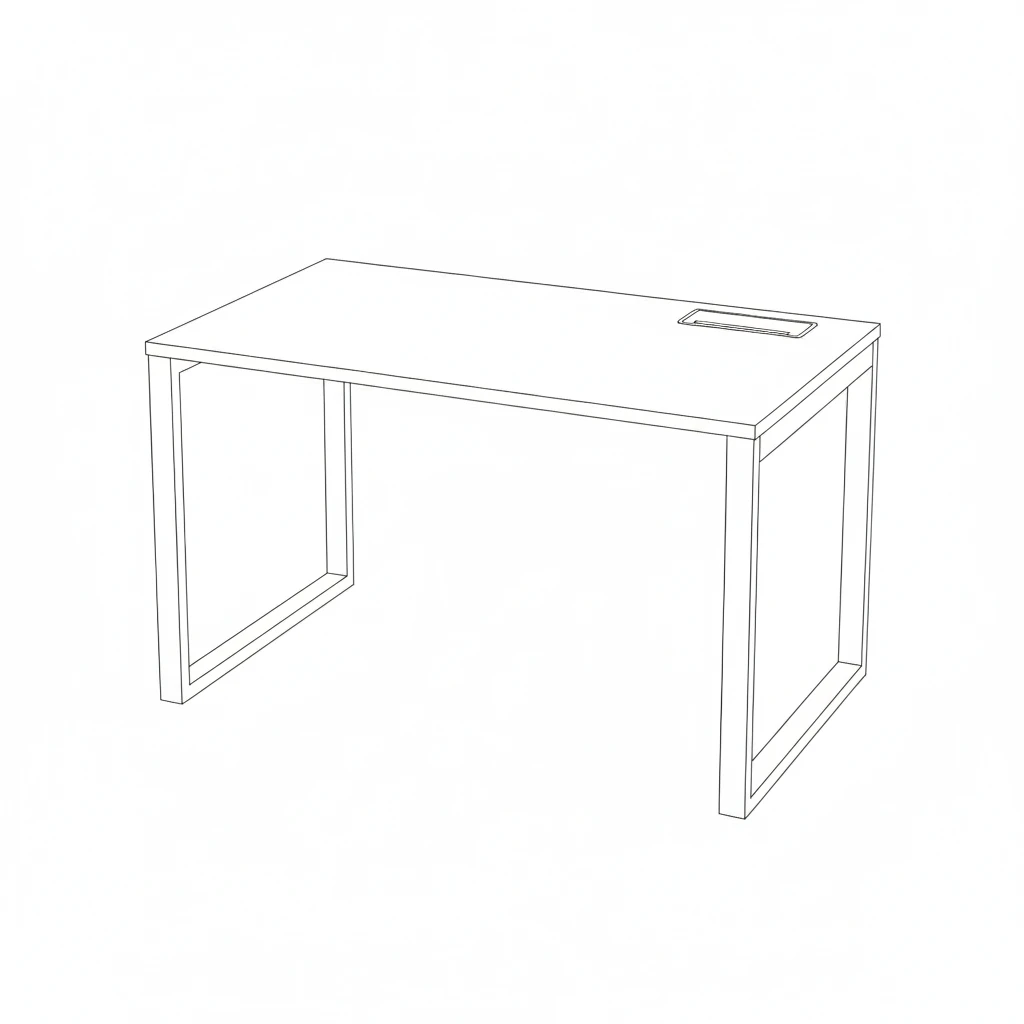 Mesa Reta | Pé Requadro