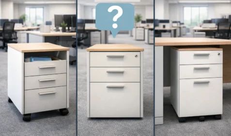 Como escolher gaveteiro para escritório: fixo, volante ou acoplado?