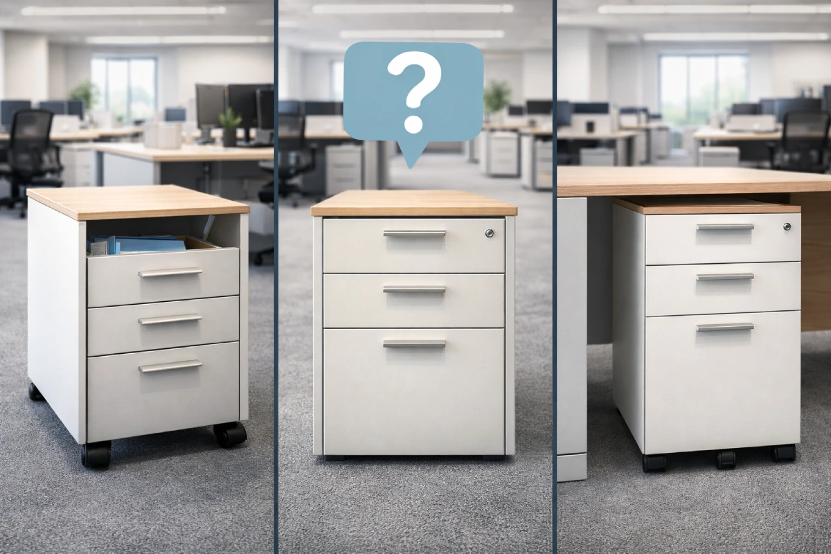 Como escolher gaveteiro para escritório: fixo, volante ou acoplado?