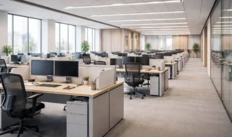 Erros comuns ao comprar móveis corporativos para volume: o que evitar em projetos com 50 posições ou mais